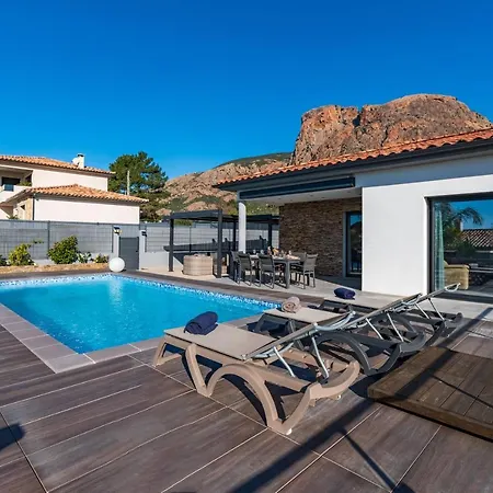 Afa, Proche D Ajaccio, Magnifique 4 Pers Avec Piscine Privée Et Vue Montagne Villa *