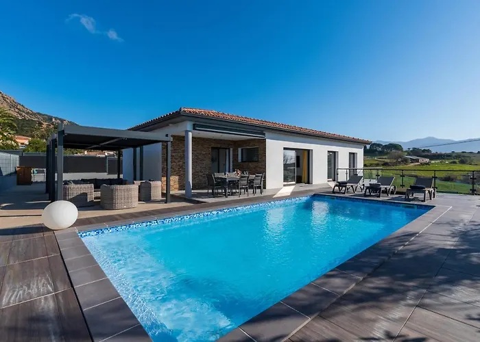 Villa Afa, Proche D Ajaccio, Magnifique 4 Pers Avec Piscine Privee Et Vue Montagne