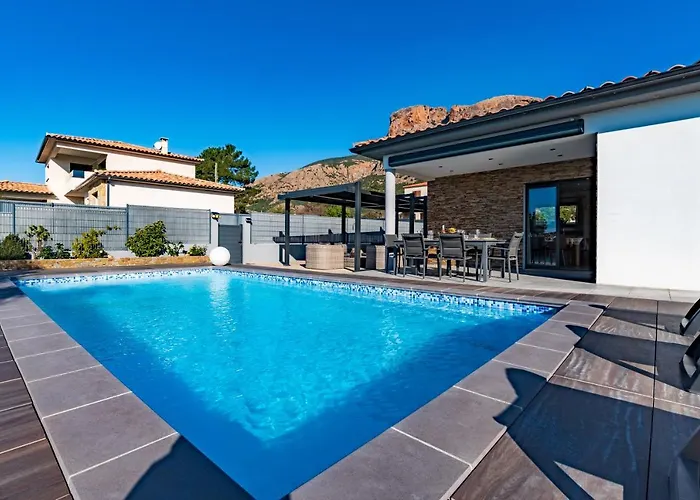 Afa, Proche D Ajaccio, Magnifique 4 Pers Avec Piscine Privee Et Vue Montagne * Afa